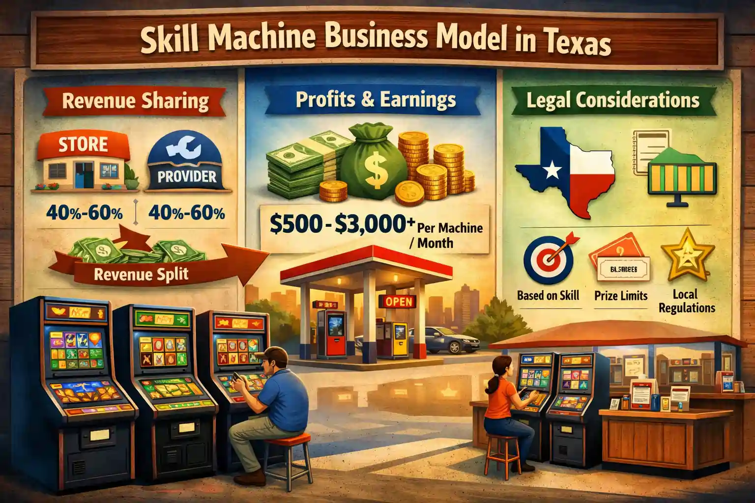 skill machine business model in texas